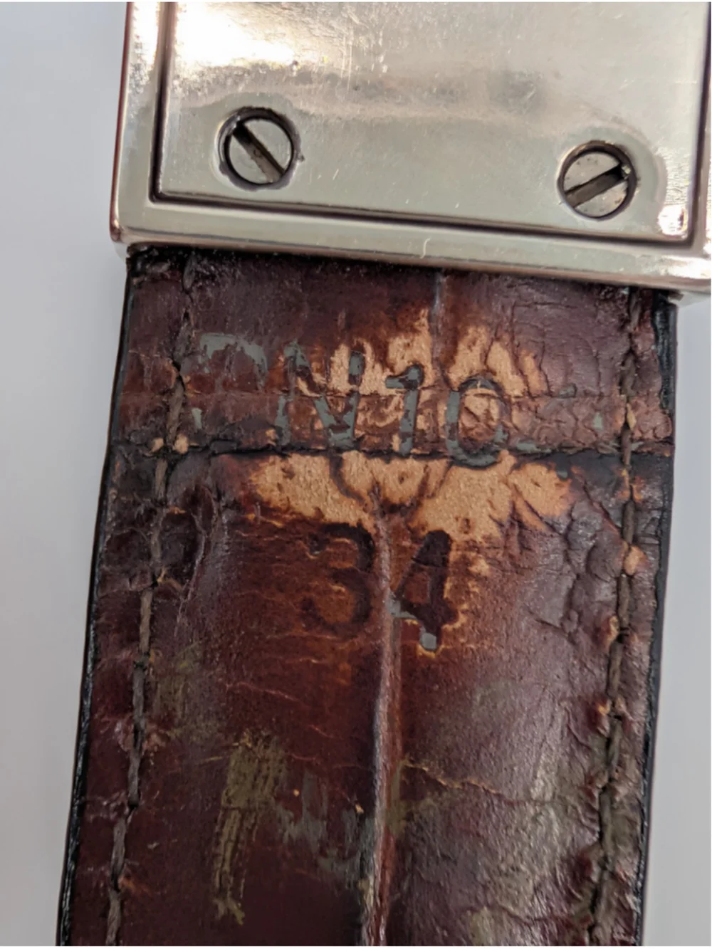 Vintage Brighton Reversible Black Brown Croc Leather Belt Silver Buckle 30-34